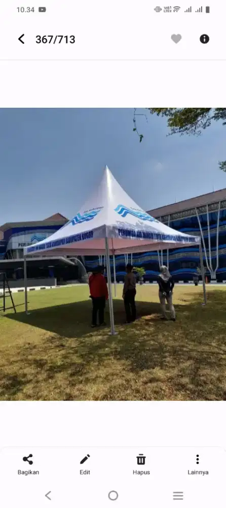 Pembuatan Tenda Sarnafil