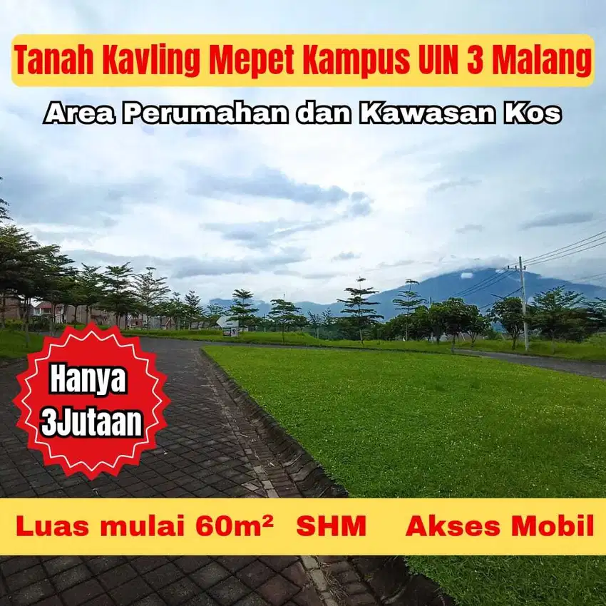 Kapling eksklusif 2 menit dari UIN 3 Malang