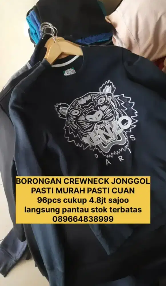 Jual borongan paket usaha crewneck sweater brand jonggol