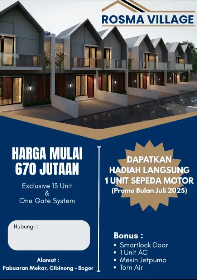 Rumah Dijual Rosma Village