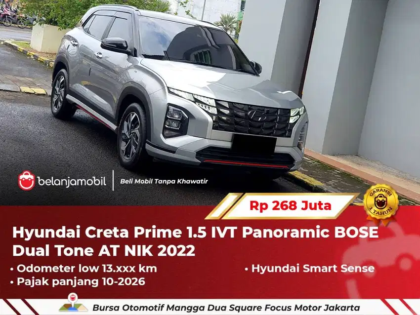 [ LOW KM ] Hyundai Creta Prime 1.5 IVT Panoramic Dual Tone 2022/2023