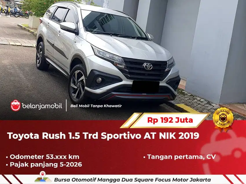 [ PAJAK PANJANG ] Toyota Rush 1.5 Trd Sportivo AT Silver 2019/2020