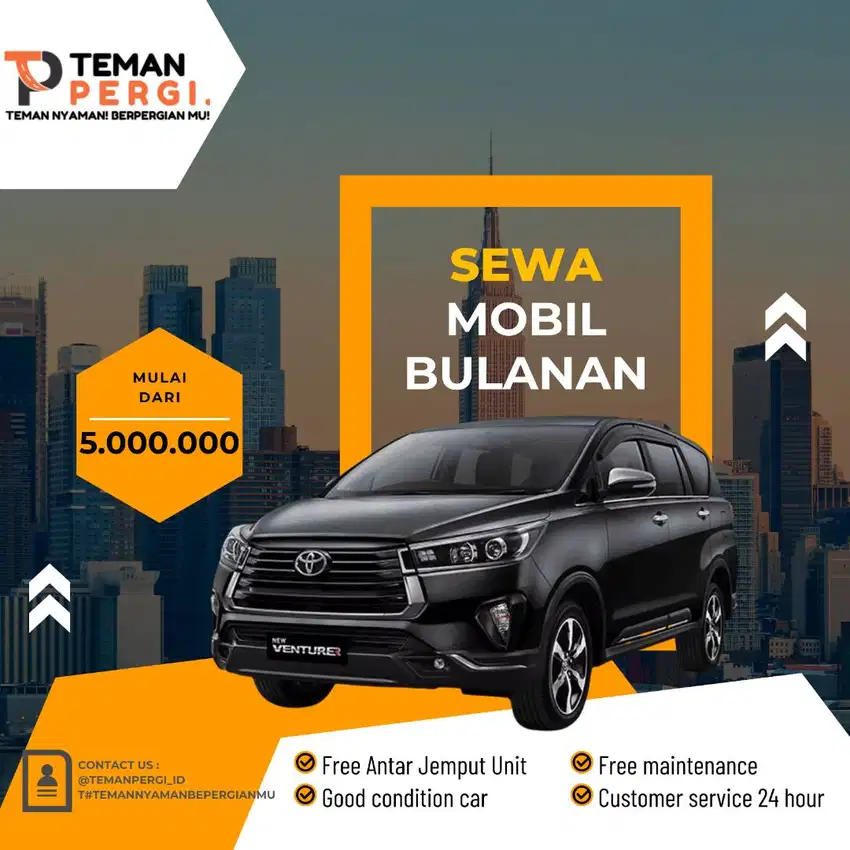 Rental bulanan bebas servis, mobilnya kami yang urus!
