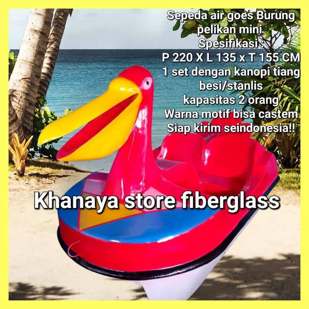 sepeda air gowes pelikan mini merah/perahu goes bebekkan termurah baru
