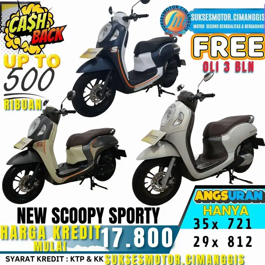 SCOOPY SPORTY MOKAS TERMURAH NO 1 KLIK PROFIL UNTUK PROMO UNIT LAINYA