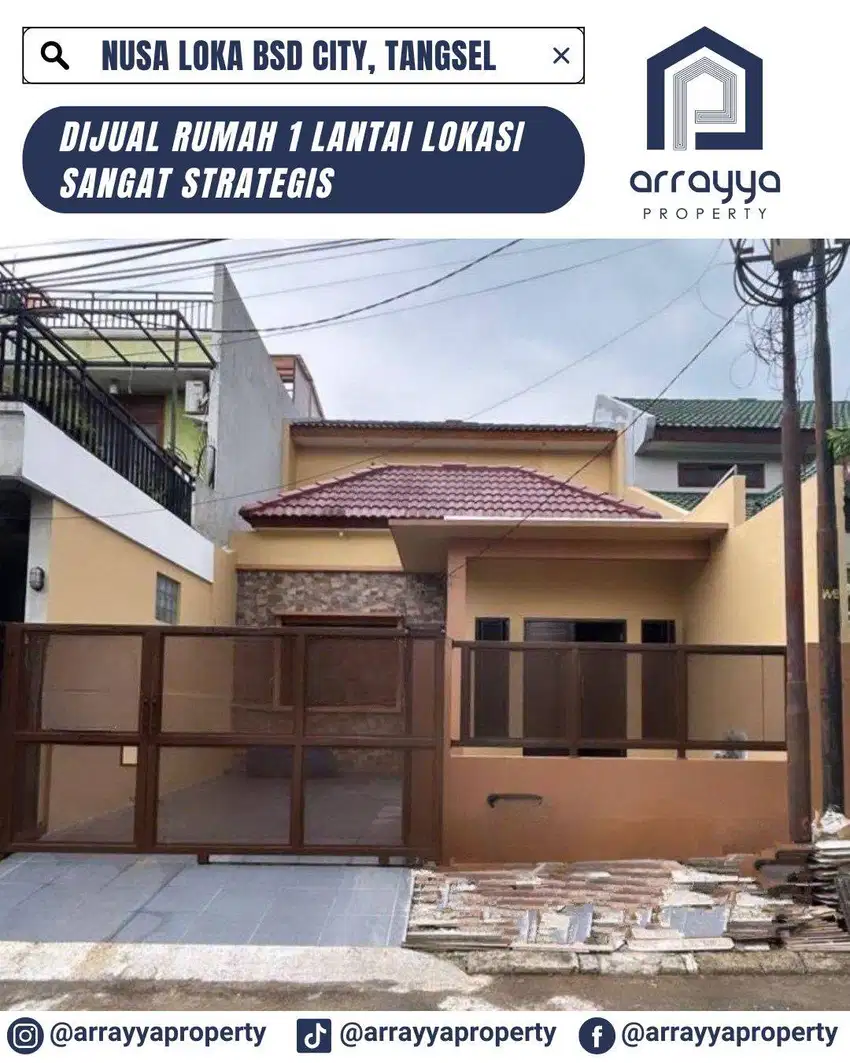 DIJUAL RUMAH BARU 1.5LANTAI DI NUSA LOKA BSD 'ARB100
