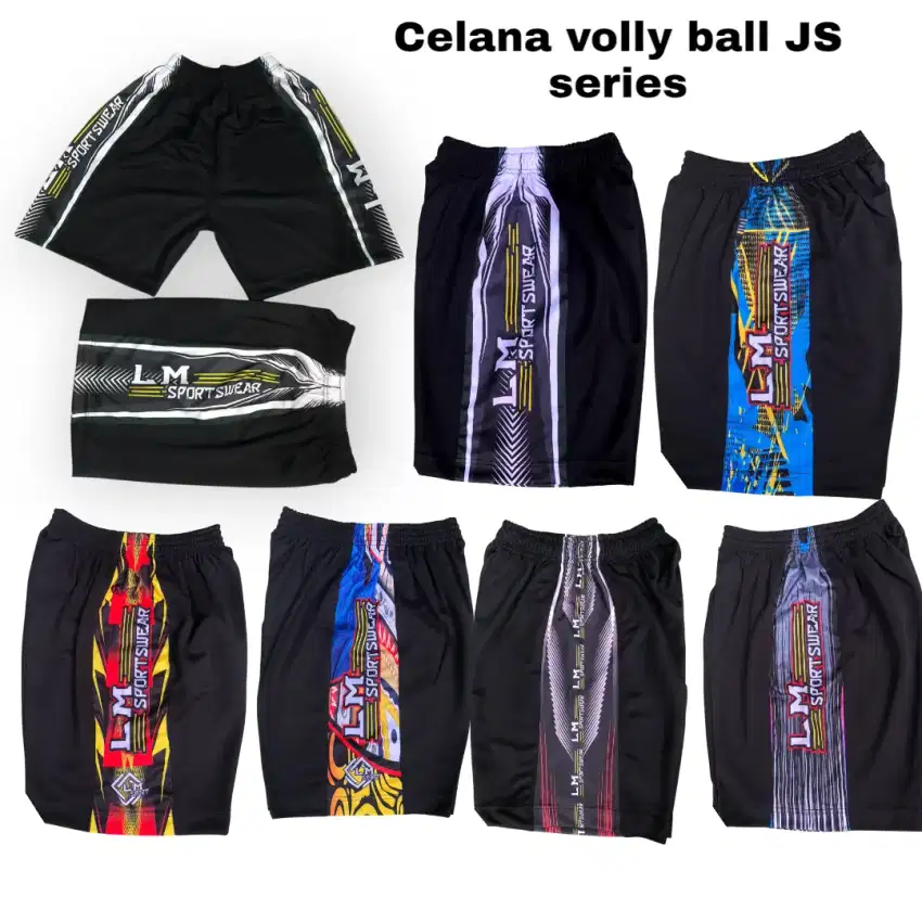 Celana voli jahit samping futsal samping print