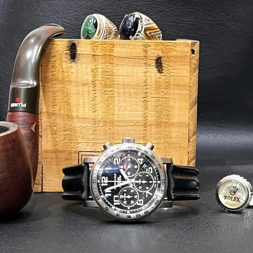 Chopard chronograph titanium carbon dial