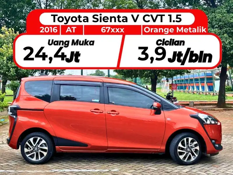 Toyota Sienta V CVT 2016 Cicilan Syariah