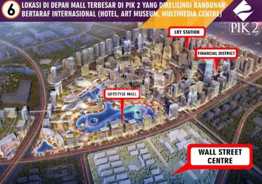 Dijual Kavling Komersil Wallstreet Uk 10x45 Pik2
