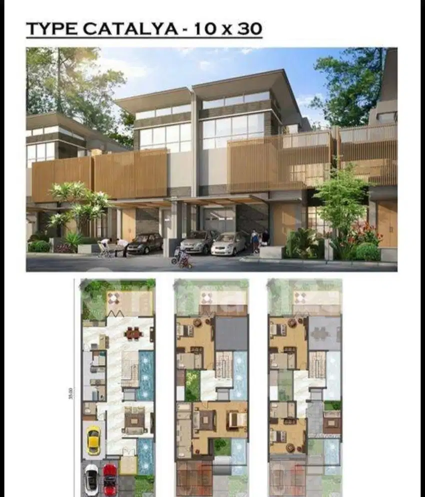Dijual Rumah Cluster The Chopin Signature Boulevard Uk 10x30 Pik
