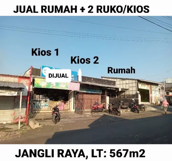 DIJUAL 2 RUKO + RUMAH PINGGIR JALAN JANGLI RAYA, SEMARANG