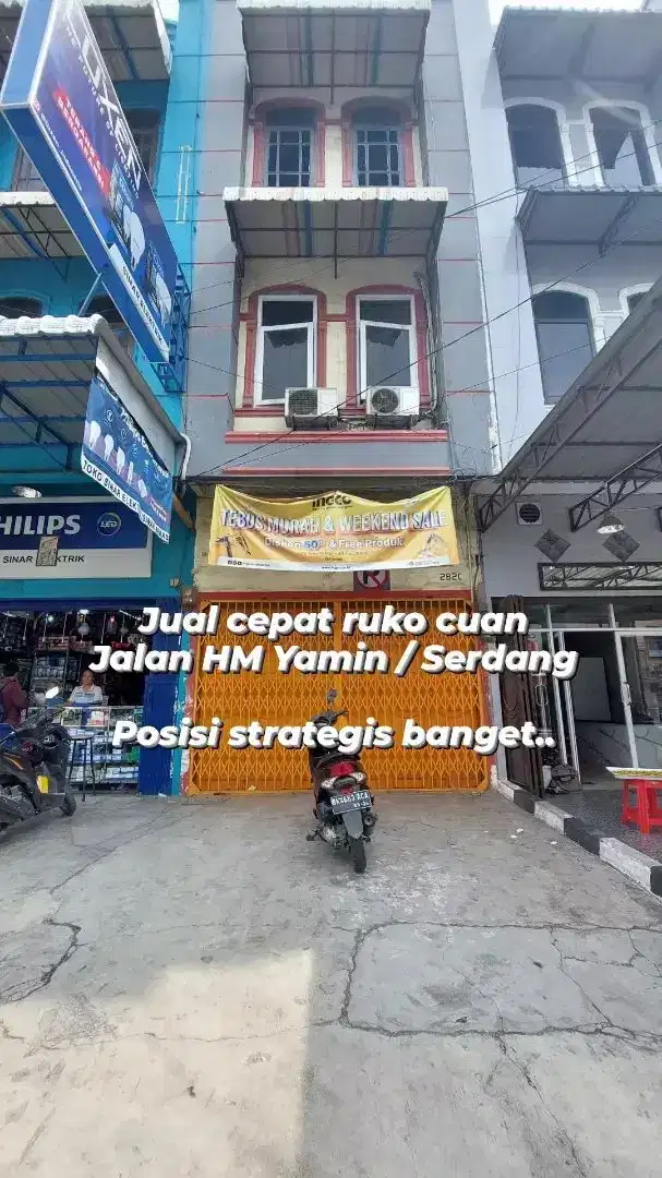 Jual ruko jalan HM Yamin Serdang, strategis, murah, jamin untung