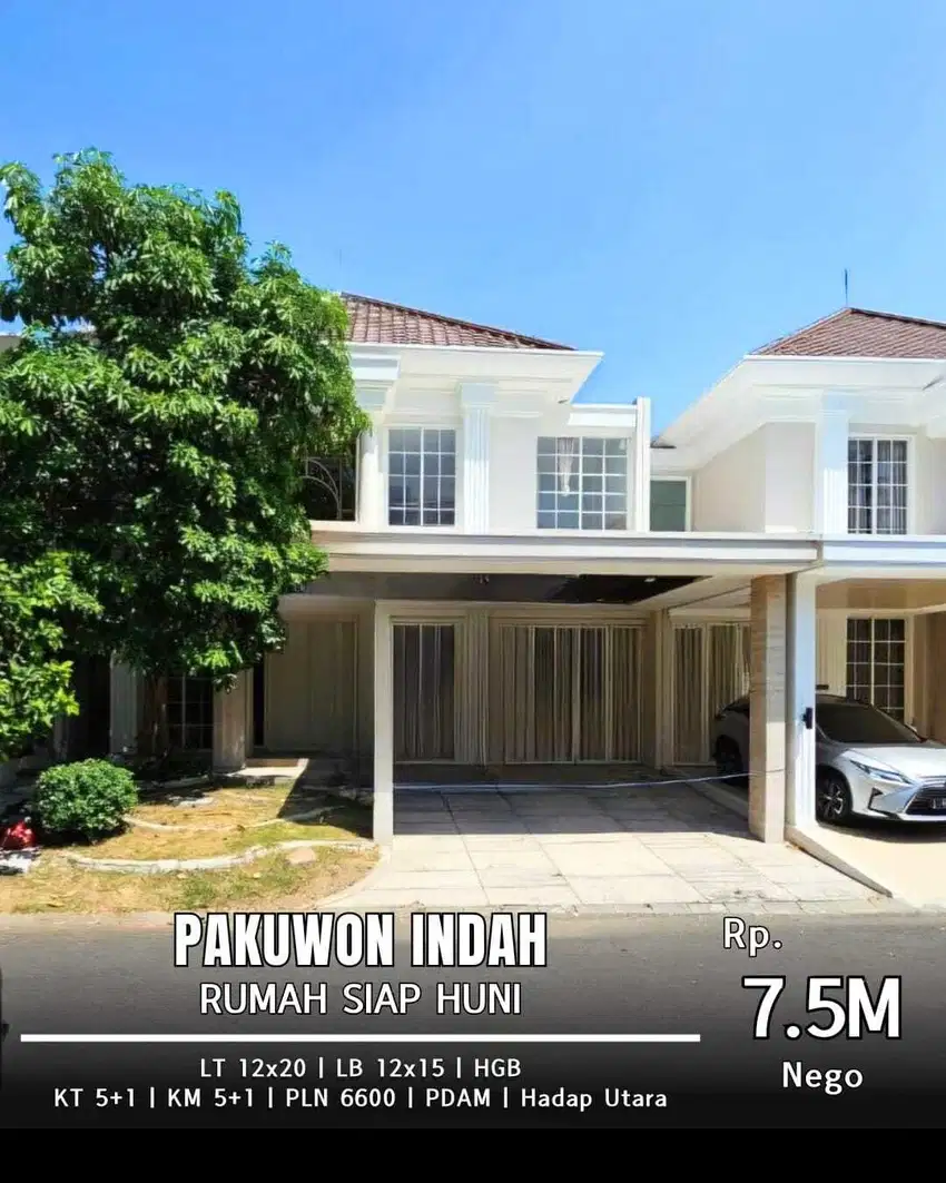 JUAL RUMAH LARIZ WOOD PAKUWON INDAH 2 LANTAI BAGUS SIAP HUNI
