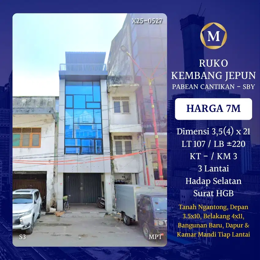 Ruko Kembang Jepun Pabean Cantikan Surabaya Utara dkt Panggung Kalimas