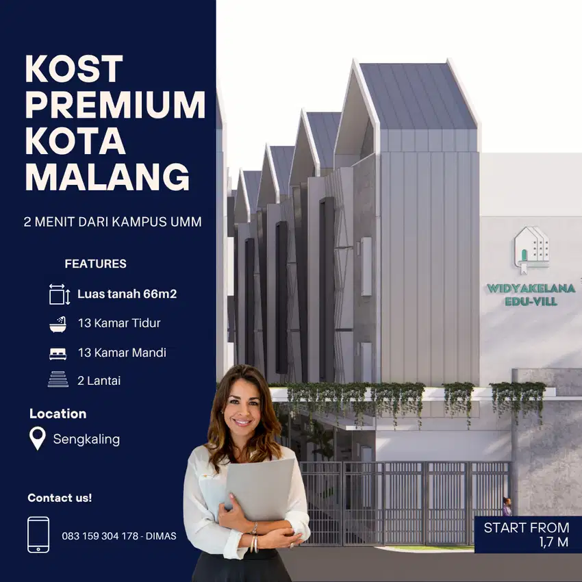 Lokasi strategis rukos premium mepet kampus UMM malang