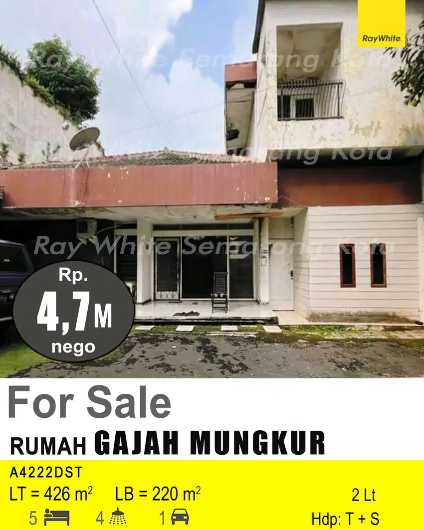 DIJUAL RUMAH DI GAJAH MUNGKUR A4222