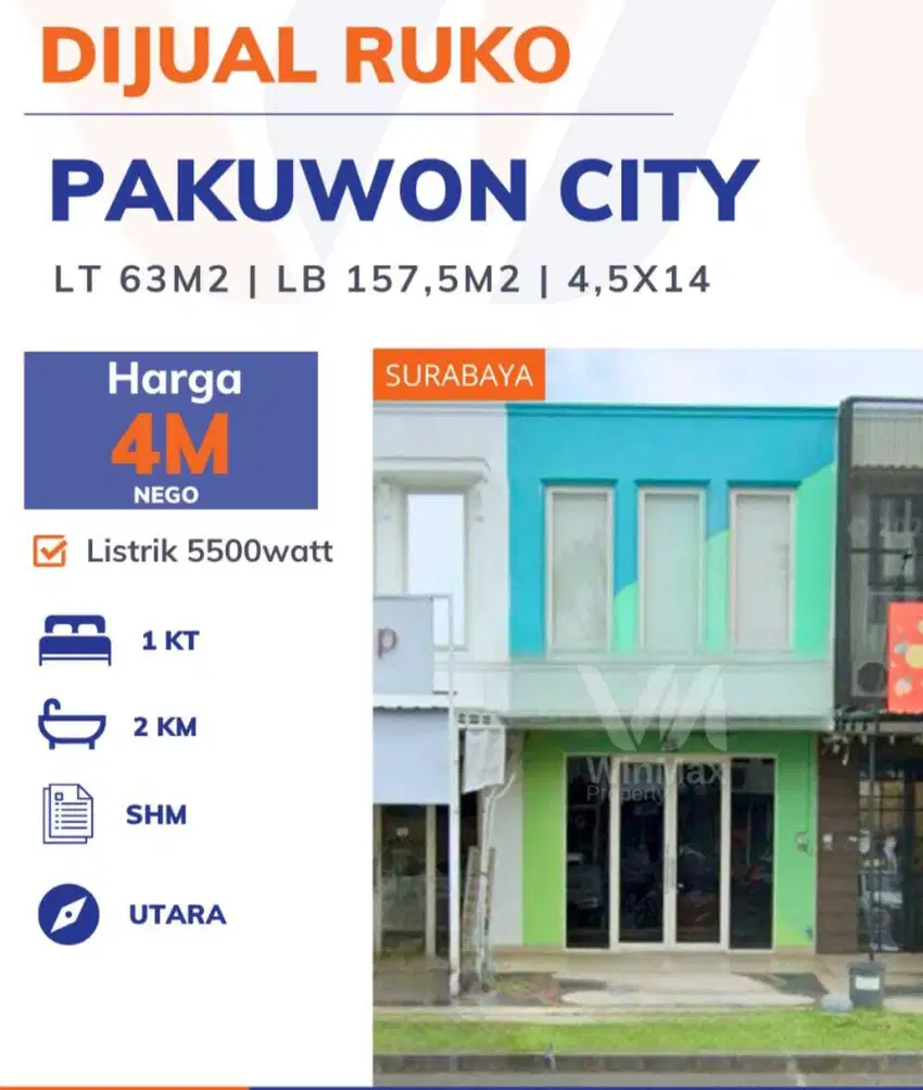 DIJUAL RUKO PAKUWON CITY