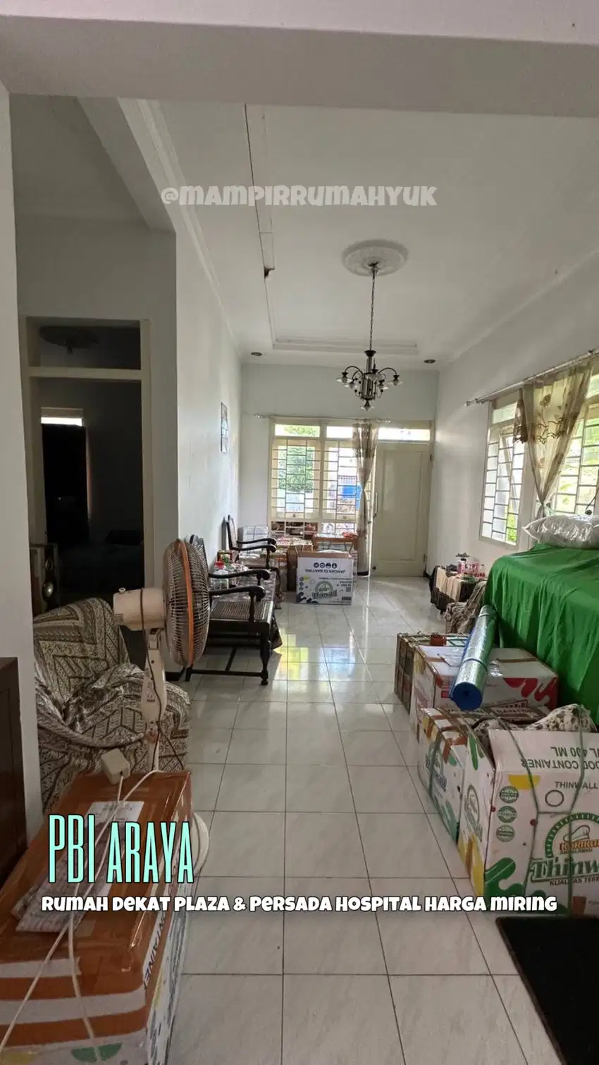 Rumah hitung tanah dekat Plaza, RS Persada di PBI Araya Malang