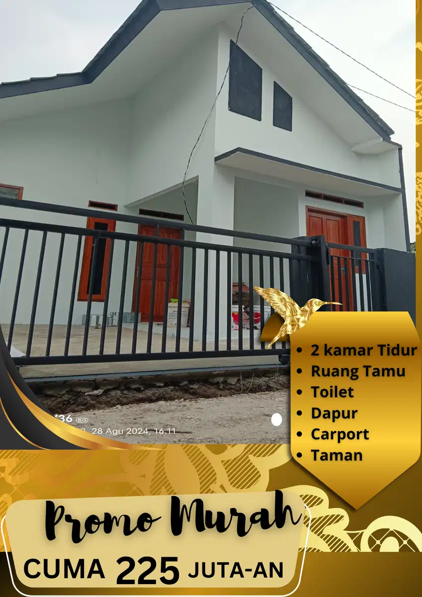 RUMAH MINIMALIS CANTIK 2 KAMAR DENGAN MEZANINE HANYA 325 JUTAAN