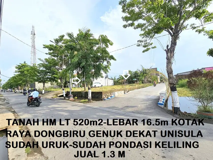 Tanah HM Raya Dongbiru Genuk dekat RS Sultan Agung/UNISULA