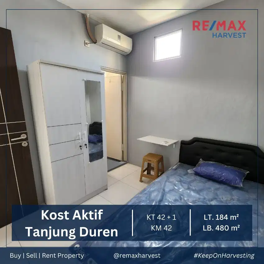 JUAL CEPAT KOST AKTIF LOKASI STRATEGIS FASILITAS LENGKAP TANJUNG DUREN