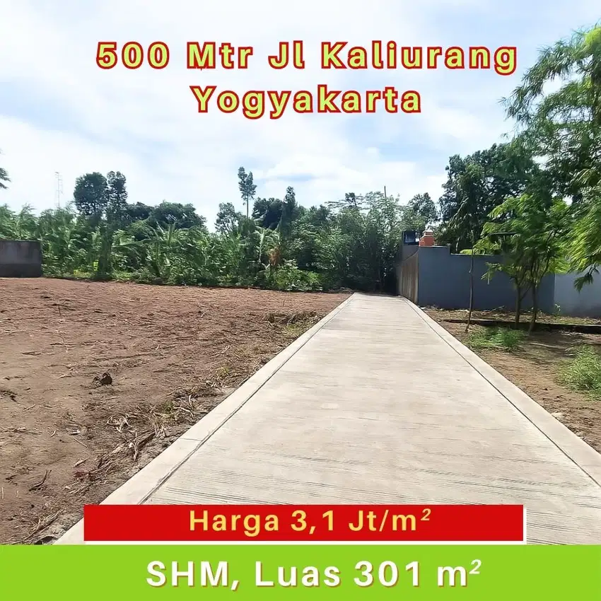 Tanah Lingkungan Kost 500 Meter Dari Jl Kaliurang Yogyakarta SHMP