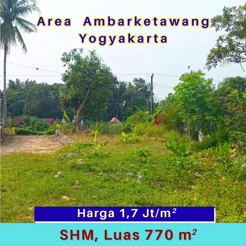 Tanah 5 Menit Dari Gerbang Tol Ambarketawang Gamping Yogyakarta SHMP