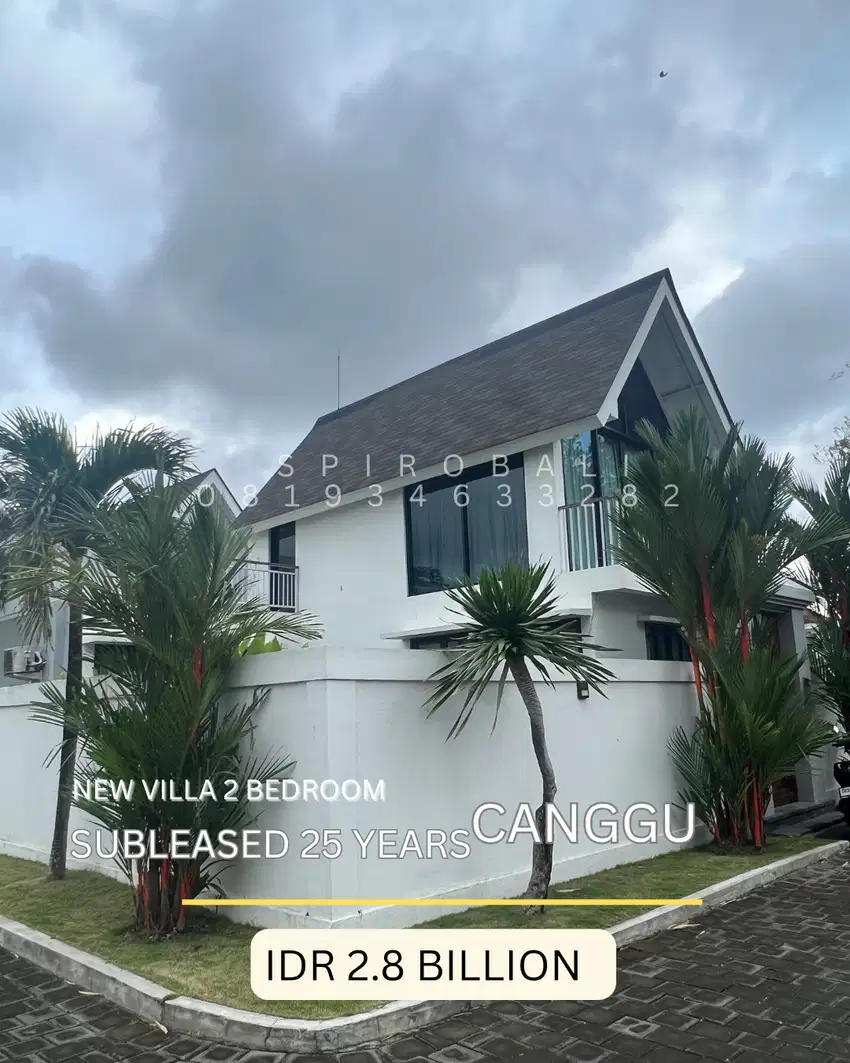 Leasehold Modern New Villa Canggu 2 Bedroom Furnished