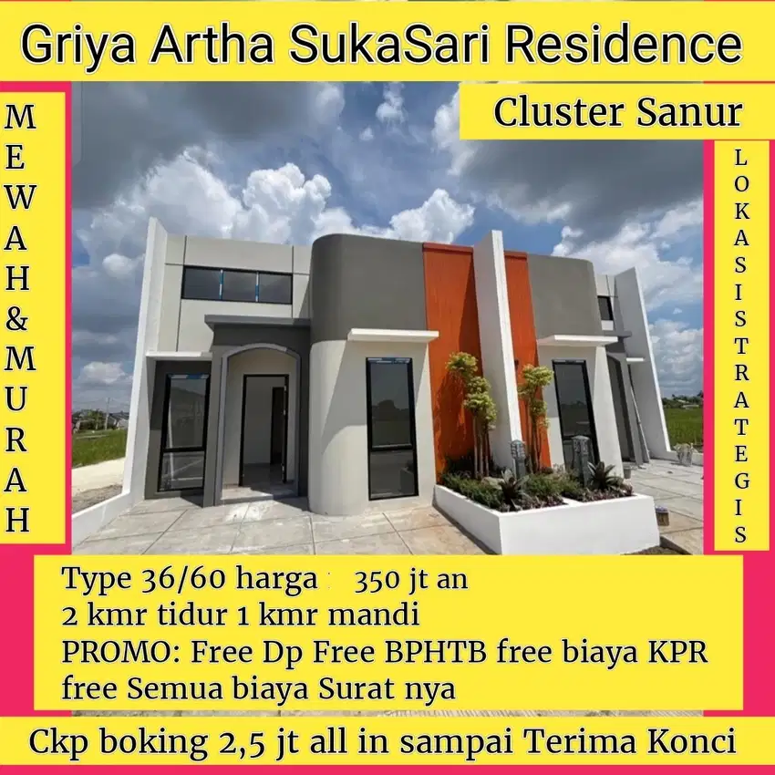 All in 2,5 jt di Cluster Sanur, Perum Griya Artha SukaSari Residence
