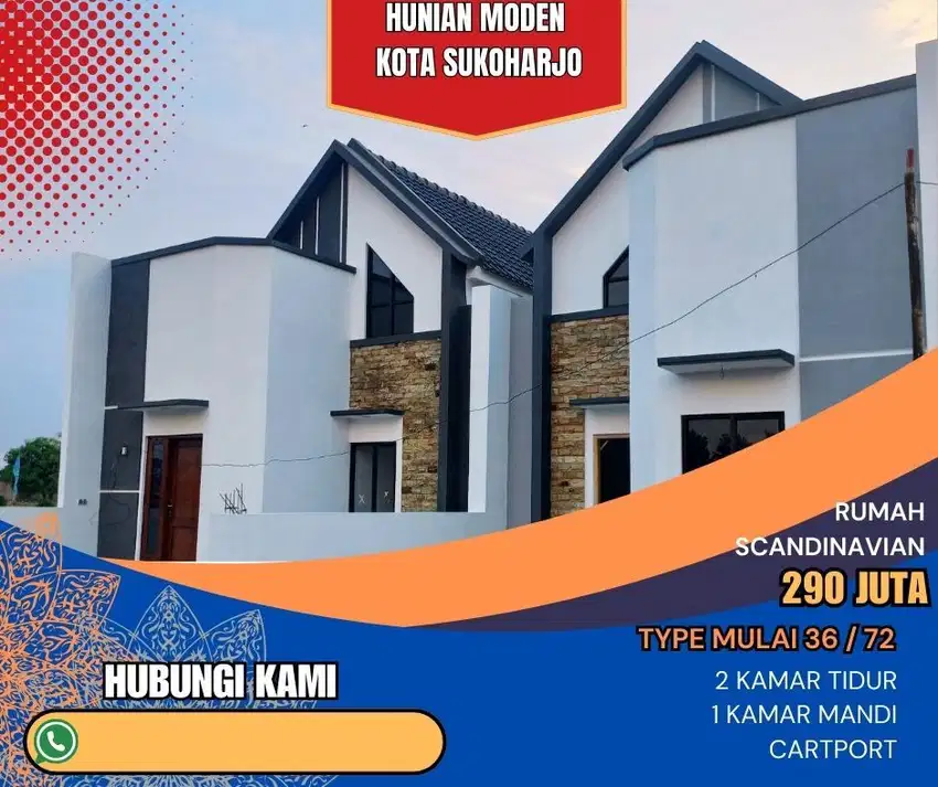 DIJUAL RUMAH SETRATEGIS  SUKOHARJO DEKAT KE KOTA SOLO HARGA TERJANGKAU