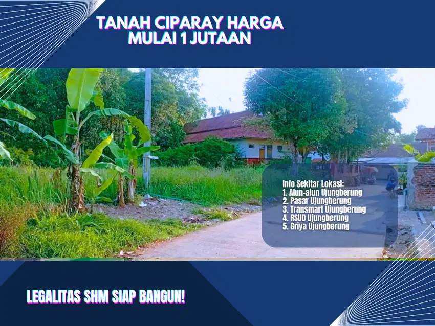 Tanah Ciparay SHM Lokasi Strategis Pinggir Jalan
