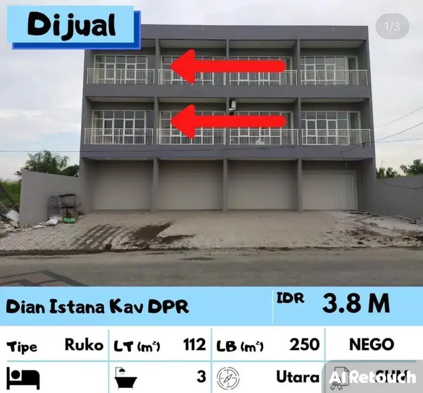 Dijual Ruko Dian Istana Siap Pakai