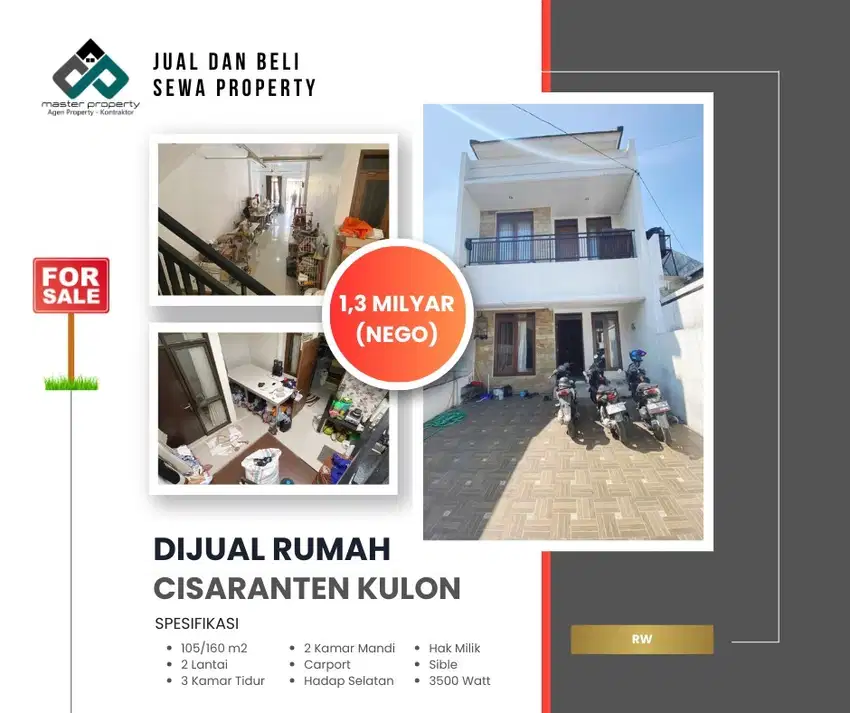 Rumah 2 lantai lokasi strategis di Cisaranten Kulon Arcamanik Bandung