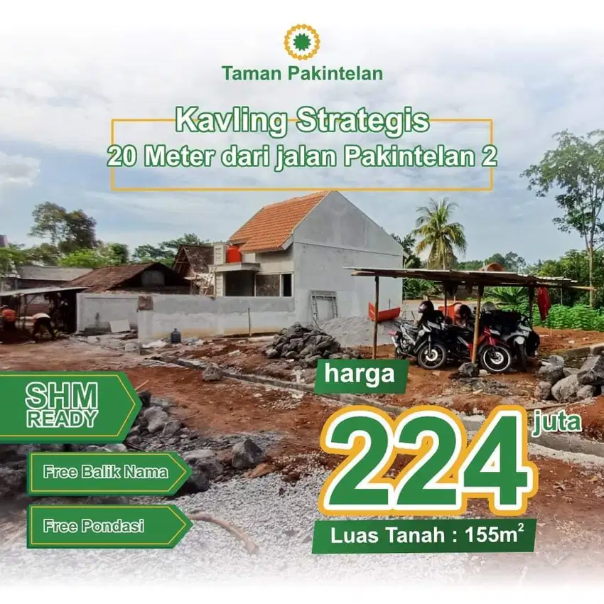 READY KAVLING PAKINTELAN - Murah, Strategis, Luas Cantik & Siap Bangun