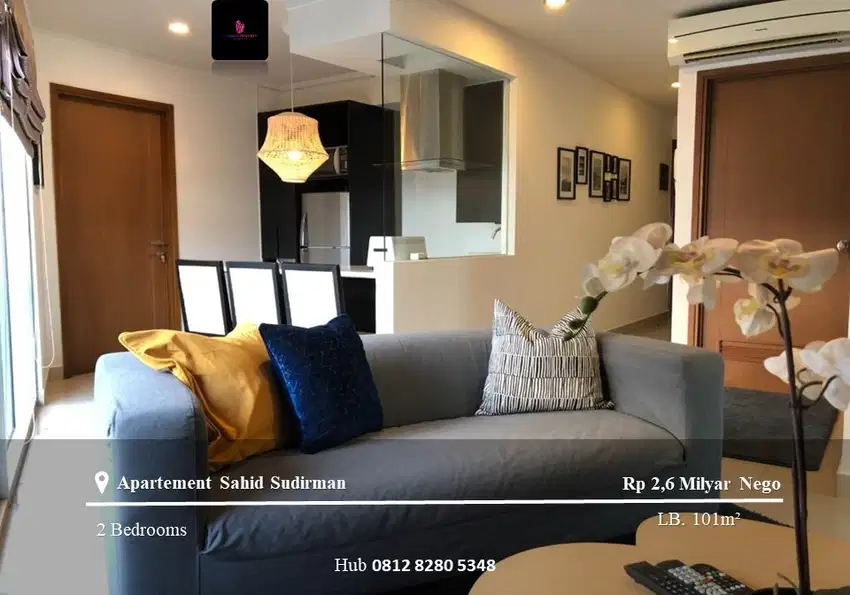 Dijual Apartement Sahid Sudirman 2 Bedrooms Full Furnished