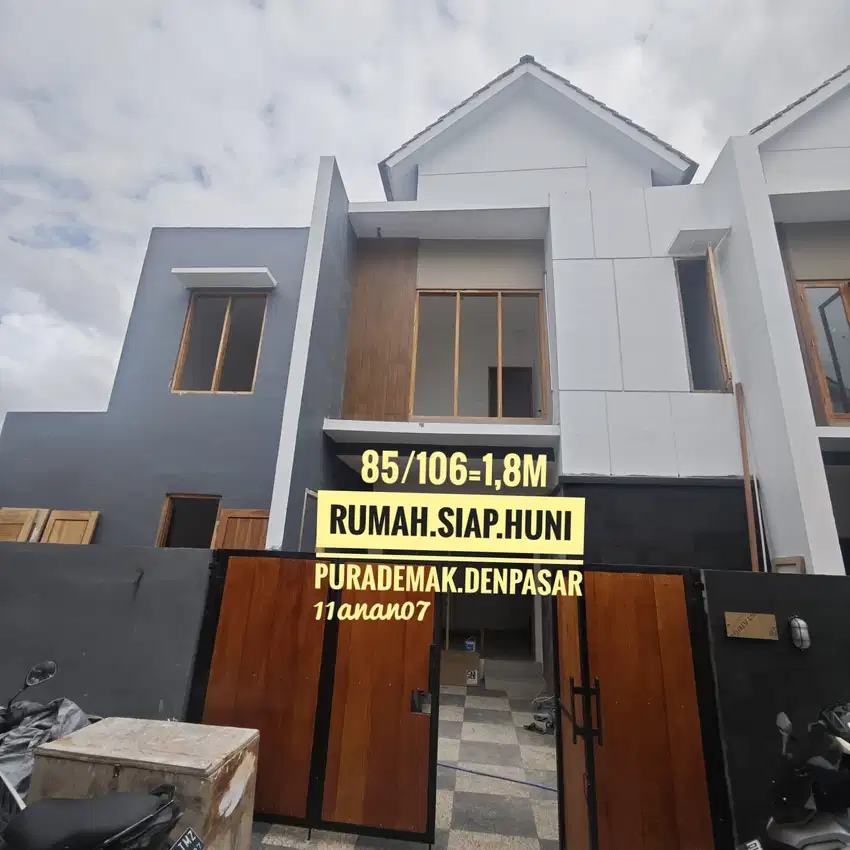 Rumah 3 kamar siap huni cluster onegate security Pura Demak denpasar
