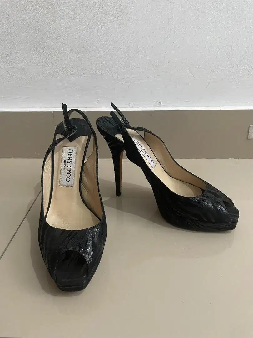 Jimmy choo black slingback heels