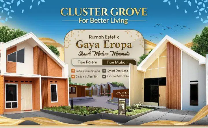 Rumah Scandinavian Suratnya SHM Cicilan Flat 18 Menit ke Tol Soroja