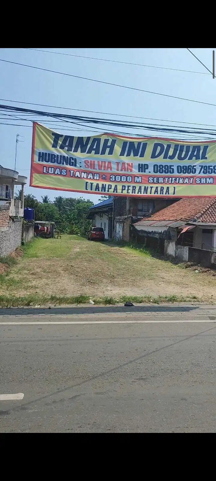 Jual tanah dan bangunan di Papanggo cijoro jl sunan Kalijaga