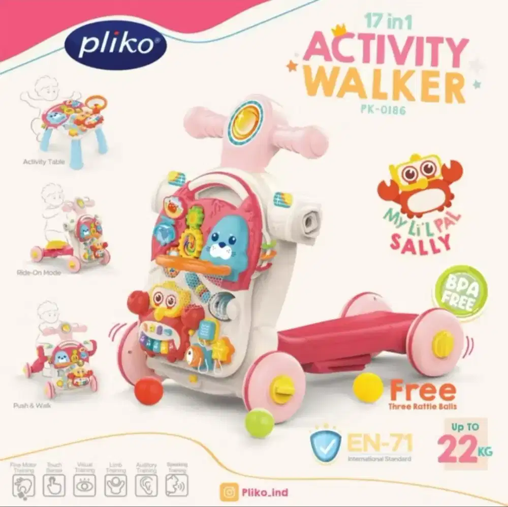 Baby Walker 17 in 1 merk Pliko