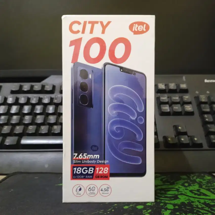 Itel City 100 Ram 6/128 GB Segel Garansi Resmi