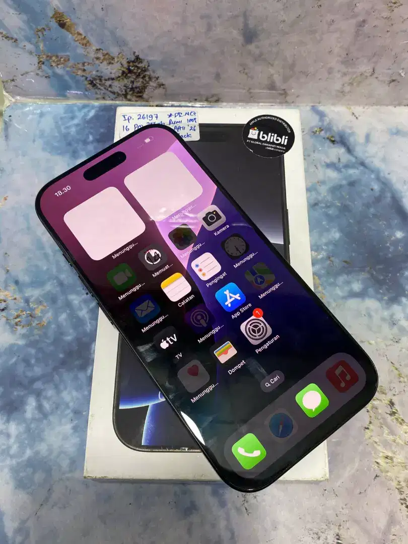 Di jual HP IPHONE 16 PRO 256GB warna BLACK TITANIUM