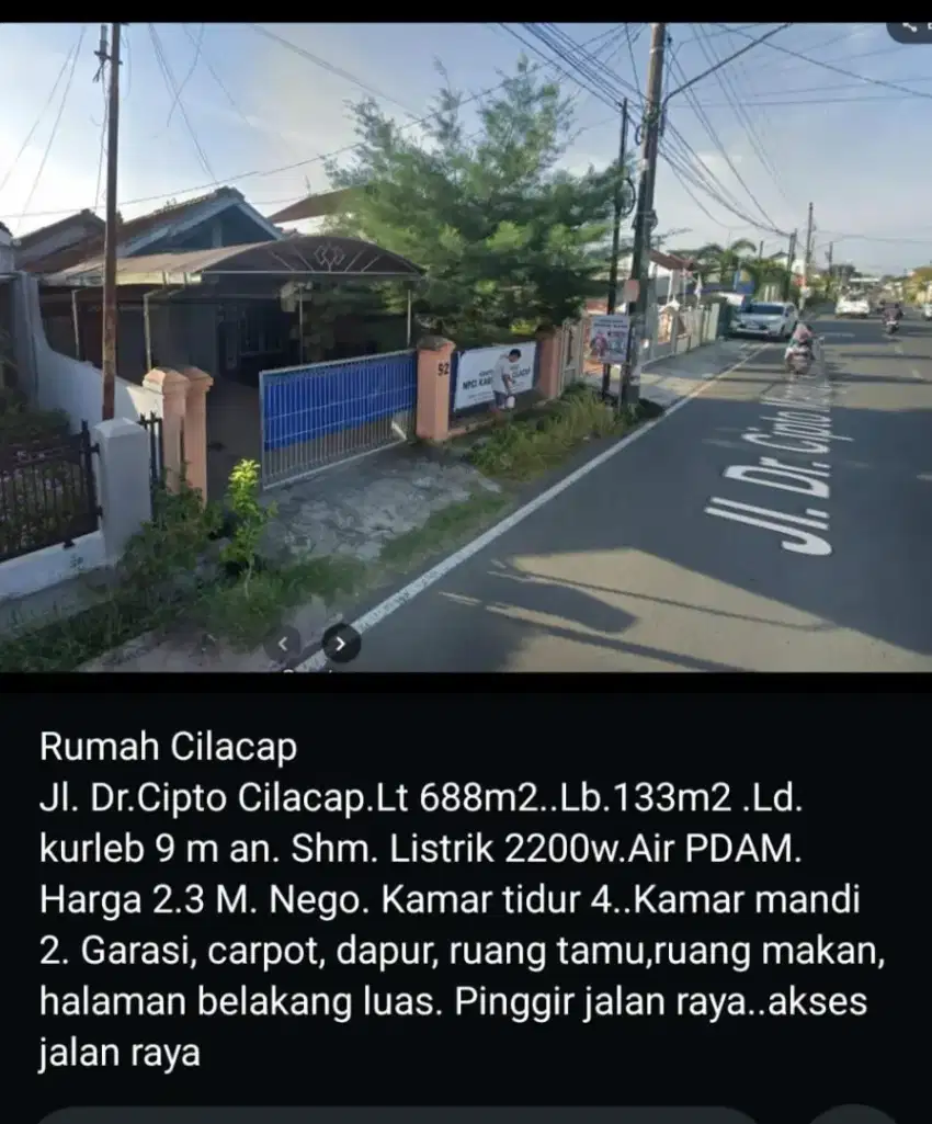 Rumah Dokter Cipto No 92 Cilacap