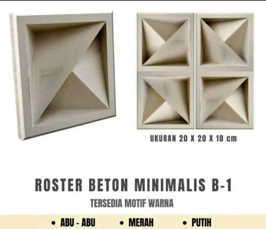 Rosterbeton minimalis macam motif