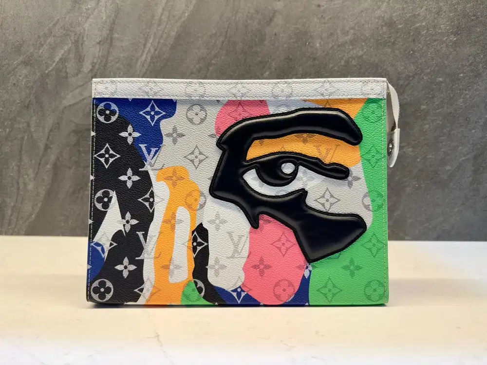 Louis Vuitton X Kid Super Monogram Portrait Pochette Voyage Clutch