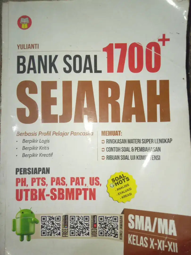 Bank soal 1700+ sejarah kelas 10,11,12