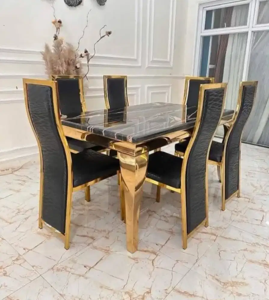 Meja Makan Marmer/meja makan mewah/meja makan klasik