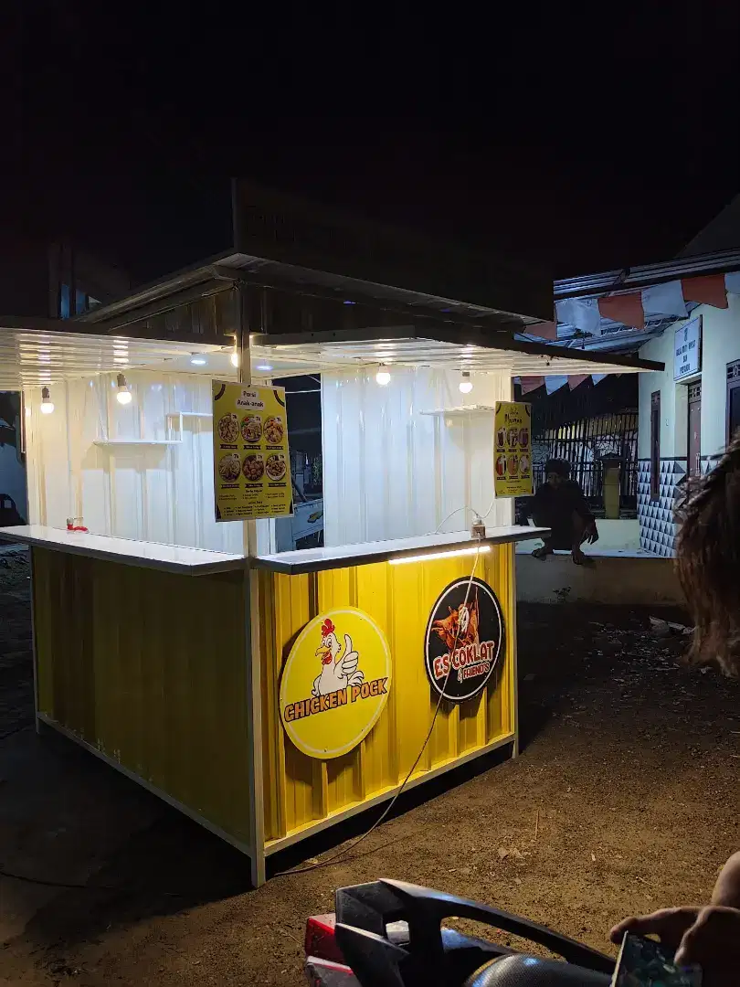 Rombong kontainer booth kontainer gerobak kontainer