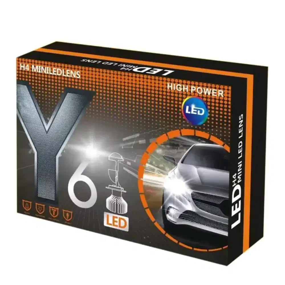 Lampu LED Mini Projie Headlamp Y6 H4 Mobil SUPER TERANG VERSI TERBARU